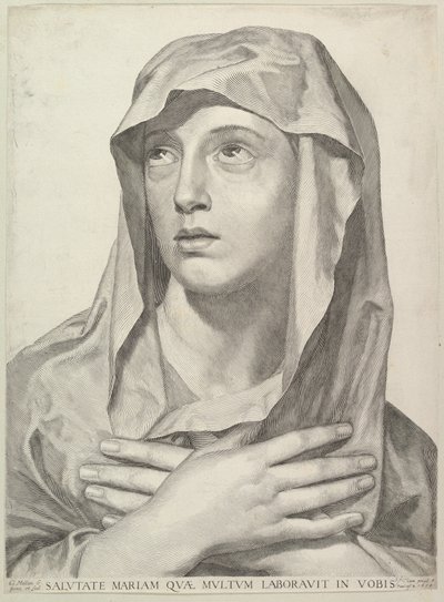 Busto da Virgem de Claude Mellan