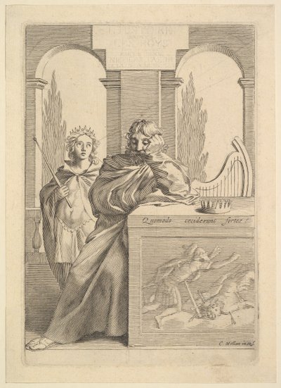 David: Página de título de Talon, LHistoire sainte, III, 1645. de Claude Mellan