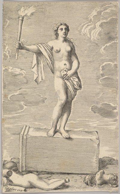Figura feminina. de Claude Mellan