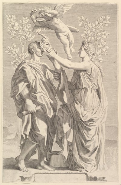 Frontispício: Horace, Opera, 1642. de Claude Mellan