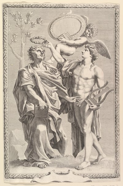 Frontispício: Virgílio, obras de Virgílio, 1641. de Claude Mellan