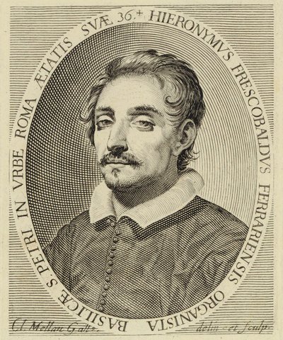 Girolamo Frescobaldi (1583-1643), gravura de Claude Mellan (1619). de Claude Mellan