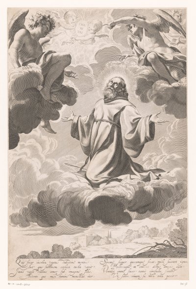 H. São Francisco de Paola em êxtase de Claude Mellan