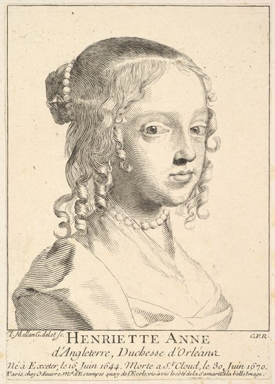Henriette-Anne da Inglaterra, Duquesa de Orleans. de Claude Mellan