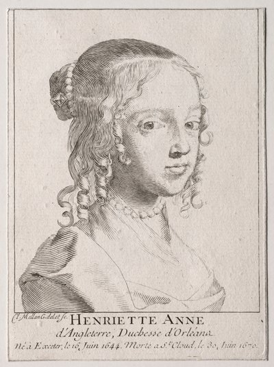 Henriette-Marie d&39;Angleterre, duquesa d&39;Orleans. de Claude Mellan