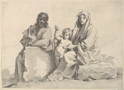Familia sagrada. de Claude Mellan