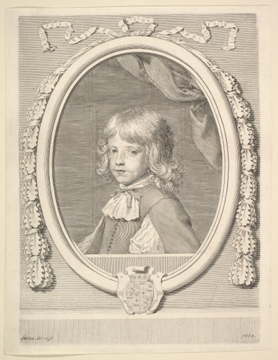 Louis-Joseph de Lorraine, duque de Guise, em criança, 1659. de Claude Mellan