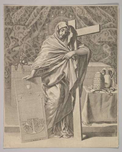Personificação da Fé, 1642. de Claude Mellan