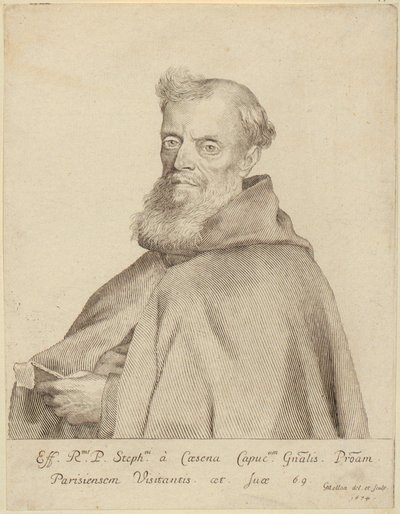 Retrato de Étienne da Cesena de Claude Mellan