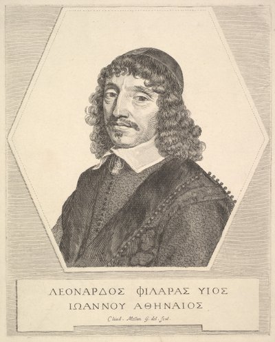 Retrato de Leonardos Philaras, 1651. de Claude Mellan