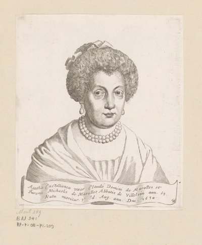 Retrato de Agathe de Chatillon de Claude Mellan