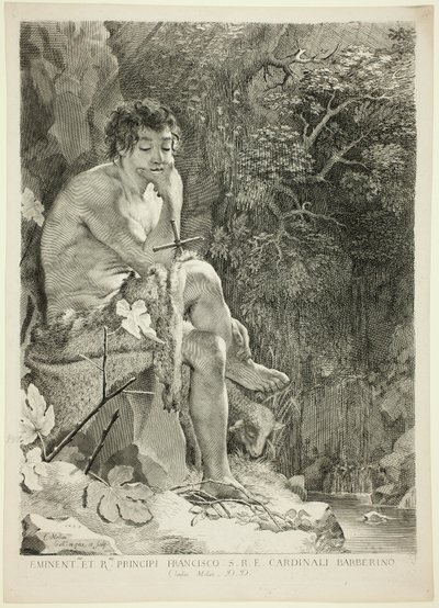São João Batista no Deserto de Claude Mellan