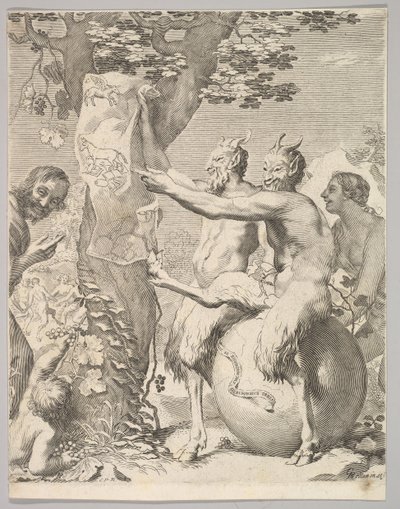 Sátiros, antes de 1645. de Claude Mellan