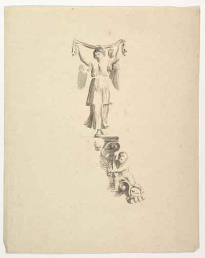 Estátua de um anjo. de Claude Mellan