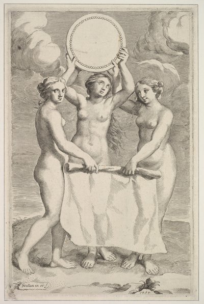 As Três Graças, 1659. de Claude Mellan