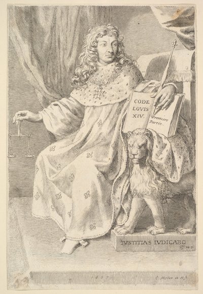 Página de título: O Código Louis XIV, 1667. de Claude Mellan