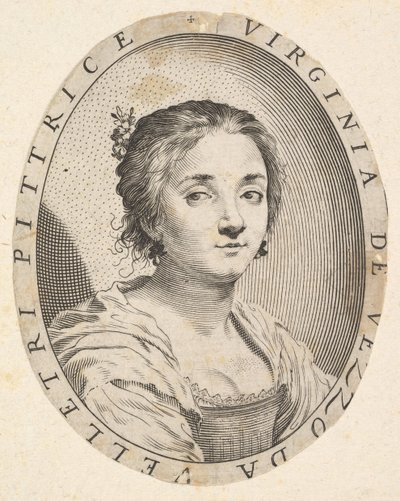 Virginia da Vezzo, esposa de Simon Vouet, 1626. de Claude Mellan