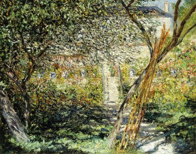 Um jardim em Vetheuil; Le Jardin de Vetheuil, 1881 de Claude Monet