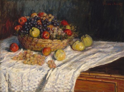 Maçãs e Uvas de Claude Monet