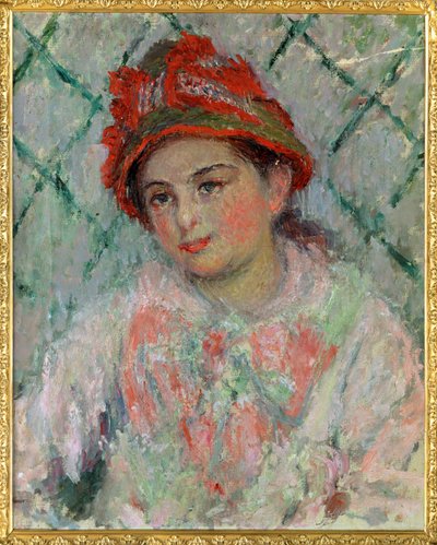 Blanche Hoschede, filha mais nova de ... (óleo sobre tela) de Claude Monet