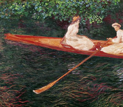 Passeios de barco no rio Epte, c.1889-1890 de Claude Monet