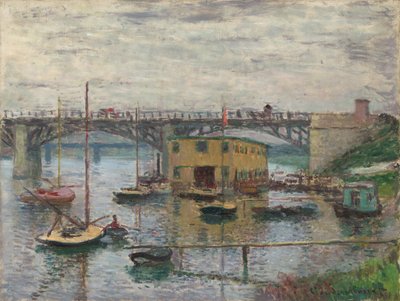 Ponte em Argenteuil em um dia cinza de Claude Monet