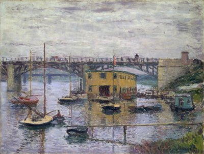 Ponte em Argenteuil em um dia cinzento, c.1876 (óleo sobre tela) de Claude Monet