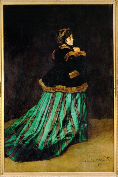 Camille Monet, a primeira mulher do pintor (óleo sobre tela) de Claude Monet