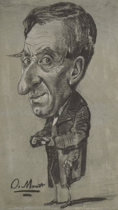 Caricatura de um homem com uma caixa de rapé, c.1858 de Claude Monet