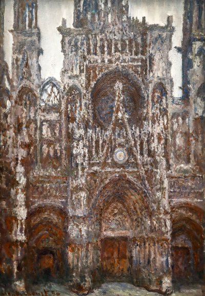 Catedral de Rouen, vista do Portal, Brown Harmony de Claude Monet