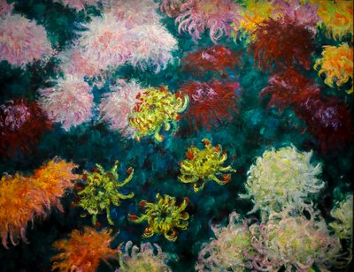 Cama de crisântemos de Claude Monet