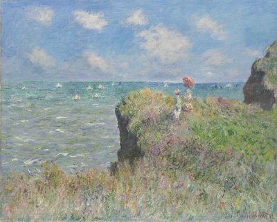 Caminhada do penhasco em Pourville, 1882 de Claude Monet