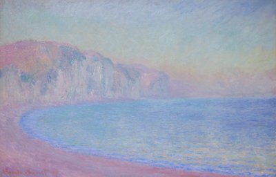 Falésias em Pourville, sol nascente de Claude Monet