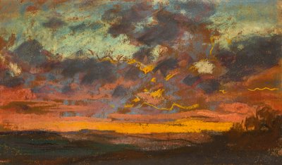 Sunset, c. 1868 (pastel sobre papel) de Claude Monet