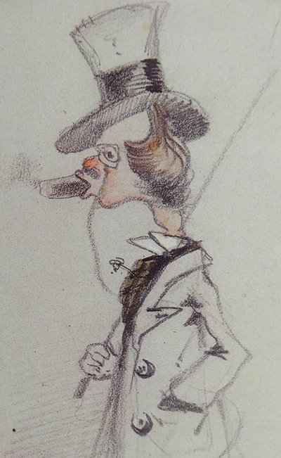 Dandy com um charuto Dandy au Cigare, ca 1857 de Claude Monet