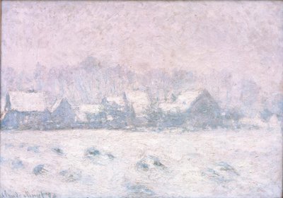 Efeito de neve em Giverny (Schnee em Giverny) de Claude Monet