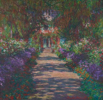 Uma avenida no jardim de Monet em Giverny de Claude Monet