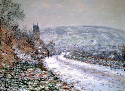 Entrada para a vila de Vetheuil no inverno de 1880 de Claude Monet