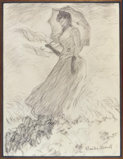 Mulher com um guarda-sol de Claude Monet