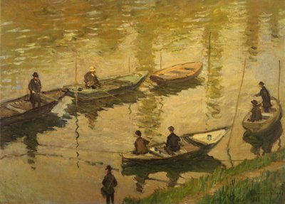 Pescadores no Sena de Claude Monet