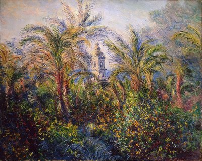 Jardim em Bordighera, impressão de manhã. 1884 de Claude Monet