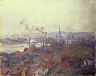 Vista geral de Rouen a partir do Banco de Santa Catarina, c.1892 de Claude Monet