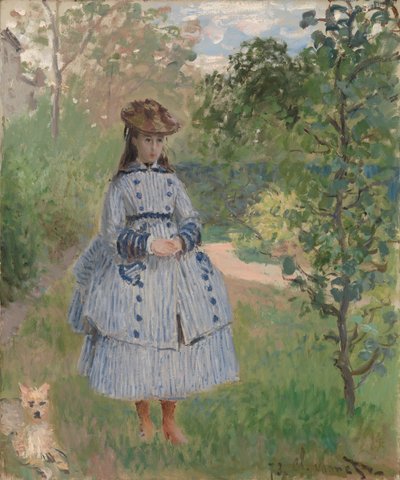 Rapariga com cão de Claude Monet