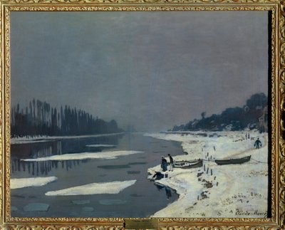 Glacons sur la Seine a Bougival, Yvelines Pintura de Claude Monet (1840-1926) Dim 0,65 x 0,81 m Paris musee du Louvre Menção obrigatória: Donation Helene et Victor Lyon de Claude Monet