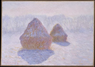 Palheiros (Efeito da neve e do sol) de Claude Monet
