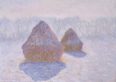 Monte de feno (efeito da neve e do sol) de Claude Monet