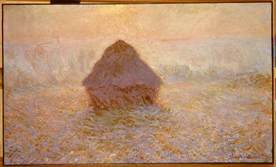 Palheiros, sol na névoa de Claude Monet