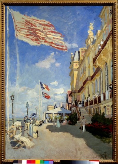 Hotel des Roches Noires em Trouville. Pintura de Claude Monet (1840-1926) de Claude Monet