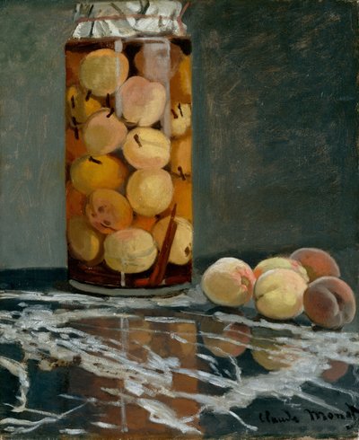 Pote de pêssegos, ca 1866 de Claude Monet