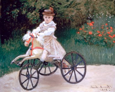 Jean Monet em um cavalo mecânico, 1872 de Claude Monet